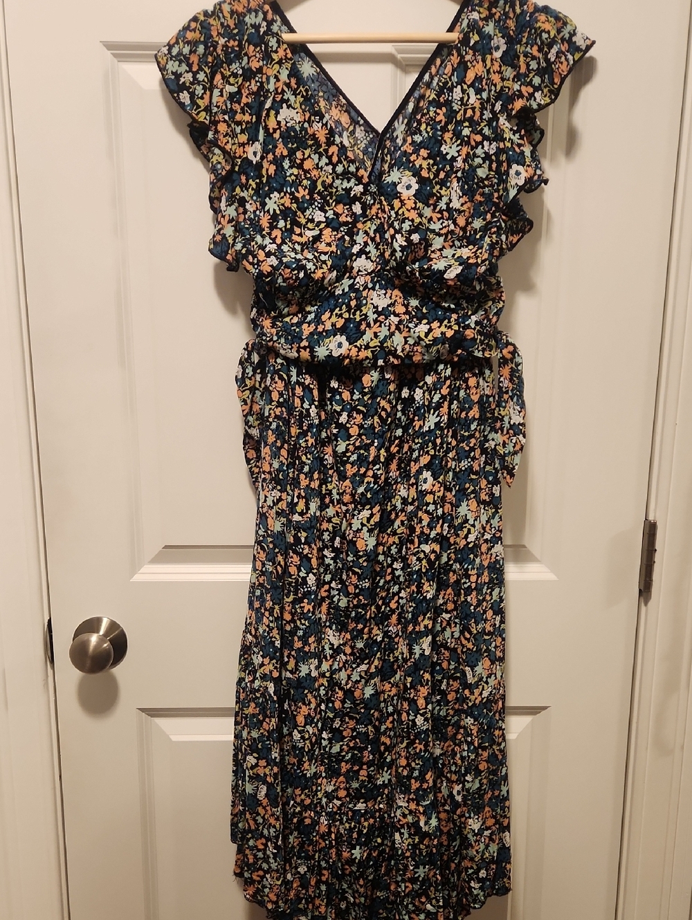 Free People Floral Navy Two-Piece Skirt Set - Navy Floral